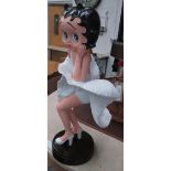 BETTY BOO FIGURE, styling Marilyn Monroe on raised base, 72cm H.