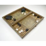 BACKGAMMON SET, late 20th century Middle Eastern, decorative case/board.