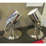 SPOT LAMPS, a pair, chrome effect, 35cm H.