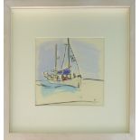 JULIAN BAILEY (British, b.1963), 'Yatch evening', pastel on paper, 20.5cm x 22.