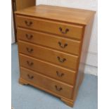 CHEST OF DRAWERS, contemporary style with six drawers of gradually increasing size,