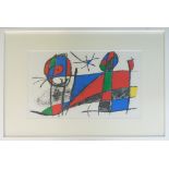 JOAN MIRO, 'Untitled', lithograph in colours printed by Maegh Editeur, 1975, 32cm x 50cm, framed.