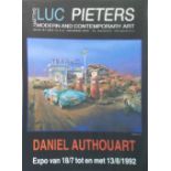 DANIEL AUTHOUART, 'Luc Pieters Gallery exhibition poster', 89cm x 62cm, plastic sleeve protected.