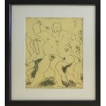 PABLO PICASSO, 'Satyr, Nymph and Bacchus', original lithograph, 1956, printed by Mourlot Frères,