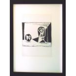 PABLO PICASSO, 'Composition au verre á pied', lithograph on Arches paper, 1947, 24.9cm x 30.