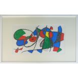 JOAN MIRO, 'Untitled', lithograph in colours printed by Maegh Editeur, 1975, 32cm x 50cm, framed.