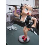 BETTY BOO FIGURE, 'The waitress' with serving tray on raised base, 68cm H.