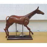 ARTISTS MODEL OF A HORSE, wood, 39cm L.