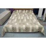 PATCHWORK QUILT, contemporary antique design cotton patchwork traditional form, 250cm x 230cm.