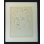 HENRI MATISSE, 'Angela Lamotte', original lithograph, signed lower right in the plate, 1943,