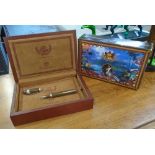 FOUNTAIN PEN, by Montegrappa, model limited edition cigar with box and papers.