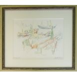 OSKAR KOKOSCHKA, 'Hamburg Harbour', lithograph, 1961, signed by the artist in pencil lower right,