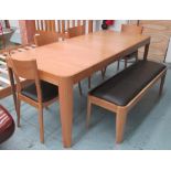DINING TABLE, extendable with one leaf, from John Cewls,