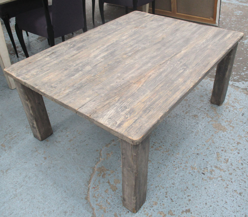 LOW TABLE, Rustic style painted pine, 80cm D x 109cm W x 46cm H.