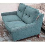 SOFA, G plan vintage range, blue, 154cm W x 79cm H x 93cm D.