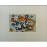 FERNAND LEGER, 'Composition with keys and umbrella', lithographic print, 28cm x 19cm,