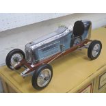 'ATLAS CHROME SPECIAL' MODEL CAR, in aluminium finish, 49cm L.