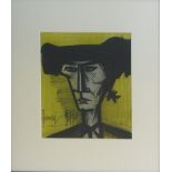 BERNARD BUFFET, 'El Torero', lithograph, signed in the plate lower left, 30cm x 24cm,