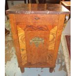 BEDSIDE CABINET, early 20th century Continental, thuya,
