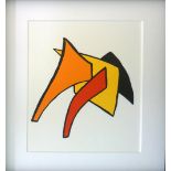 ALEXANDER CALDER, 'Lune jaune et porc qui pique', 1963, lithograph in colours,