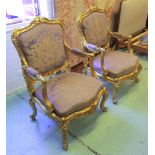 FAUTEUILS, a pair,