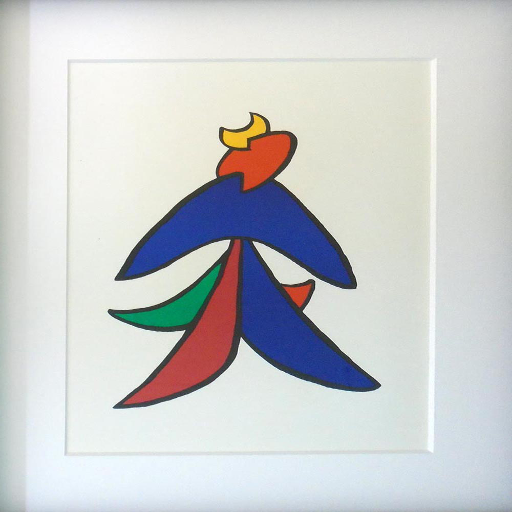 ALEXANDER CALDER, 'Lune jaune et porc qui pique', 1963, lithograph in colours,