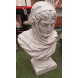 PLASTER BUST, depicting Alexander the Great, 70cm.