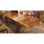 DRAWLEAF TABLE, early 20th century Eizabethan syle oak,