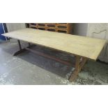 REFECTORY TABLE, vintage early 20th century Scotch pine,