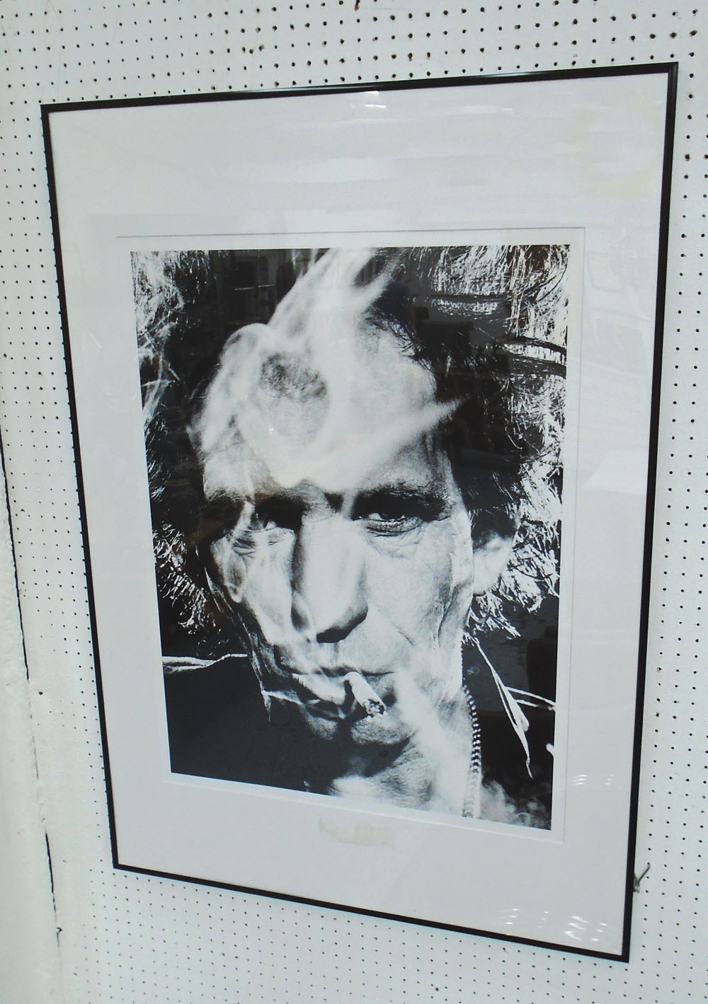 'KEITH RICHARDS', photoprint, 71cm H x 51cm W, framed.