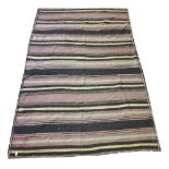 AFGHAN KILIM, 227cm x 145cm, of various bands in natural shades.