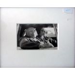 PABLO PICASSO, 'Picasso and Jacqueline in a car at Cannes' silver gelatin print, 1951, 15.4cm x 22.