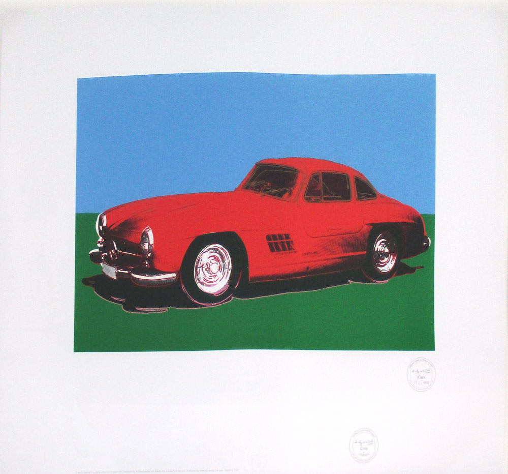 AFTER ANDY WARHOL (1928-1987) 'Cars-Mercedes 300 SL Gulwing', Germany 2007, serigraph in colours,