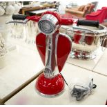 VESPA TABLE LAMP, in red, 40cm H.