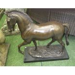 BRONZE HOUSE, Classic style on marble base, 55cm L.