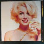 PHOTOPRINT OF MARILYN MONROE, from the photo session of her by Bert Stern, on aluminium,