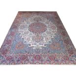 LARGE SIGNED VINTAGE KERMAN CARPET, 420cm x 300cm,