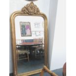 MIRROR, French style bevelled plate in a gilded frame, 169cm x 89cm.