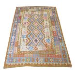 ANATOLIAN KILIM, 248cm x 173cm, in a fusion of contemporary colour.