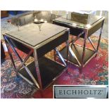 OCCASIONAL TABLES, a pair, by 'Eichholtz', mirrored top,