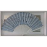 AFTER JEAN COCTEAU, 'Seine, entre les bras amoureux,' double sided fan,