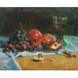 VLADIMIR RYZHENKO (Contemporary Russian), 'Still Life with Pomegranates', 2013, oil on canvas,