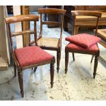 DINING CHAIRS, a set of six,