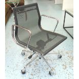 DESK CHAIR, Eames style, aluminium group chair, 84cm x 56cm (with faults).