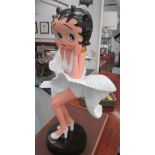 'BETTY BOOP' FIGURE, Marilyn Monroe styling, on raised base, 72cm H.