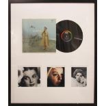 JUDY GARLAND, signed vinyl and photoprints, framed, 99cm x 84cm.