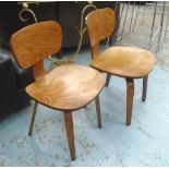 DINING CHAIRS, a set of eight, bent plywood.