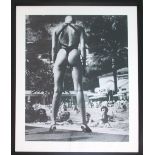 HELMUT NEWTON, 'Brigitte Nielsen', framed photoprint, 113cm x 87cm.