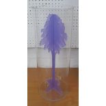 LILAC TREE CUT PERSPEX, in cylindrical plastic case, 45cm x 15cm.