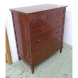 DIRECTOIRE CHEST, two drawer, by Grange, 102cm W x 58cm D x 119cm, H (with faults).